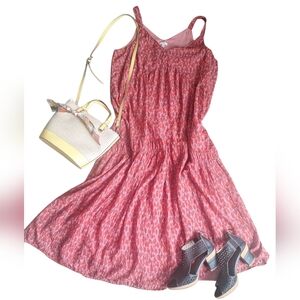 Joie Red Patterned Midi Dress